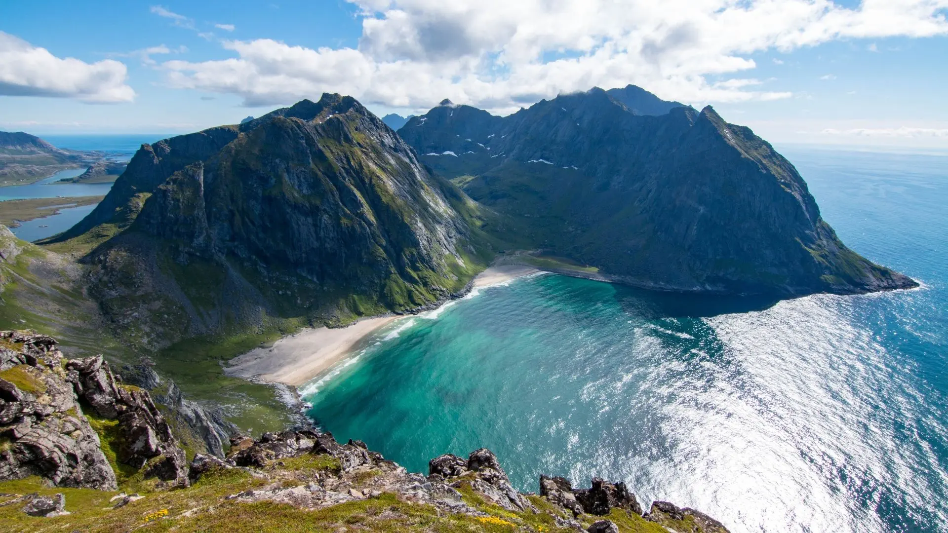 Kvalvika Beach in Lofoten, Norway