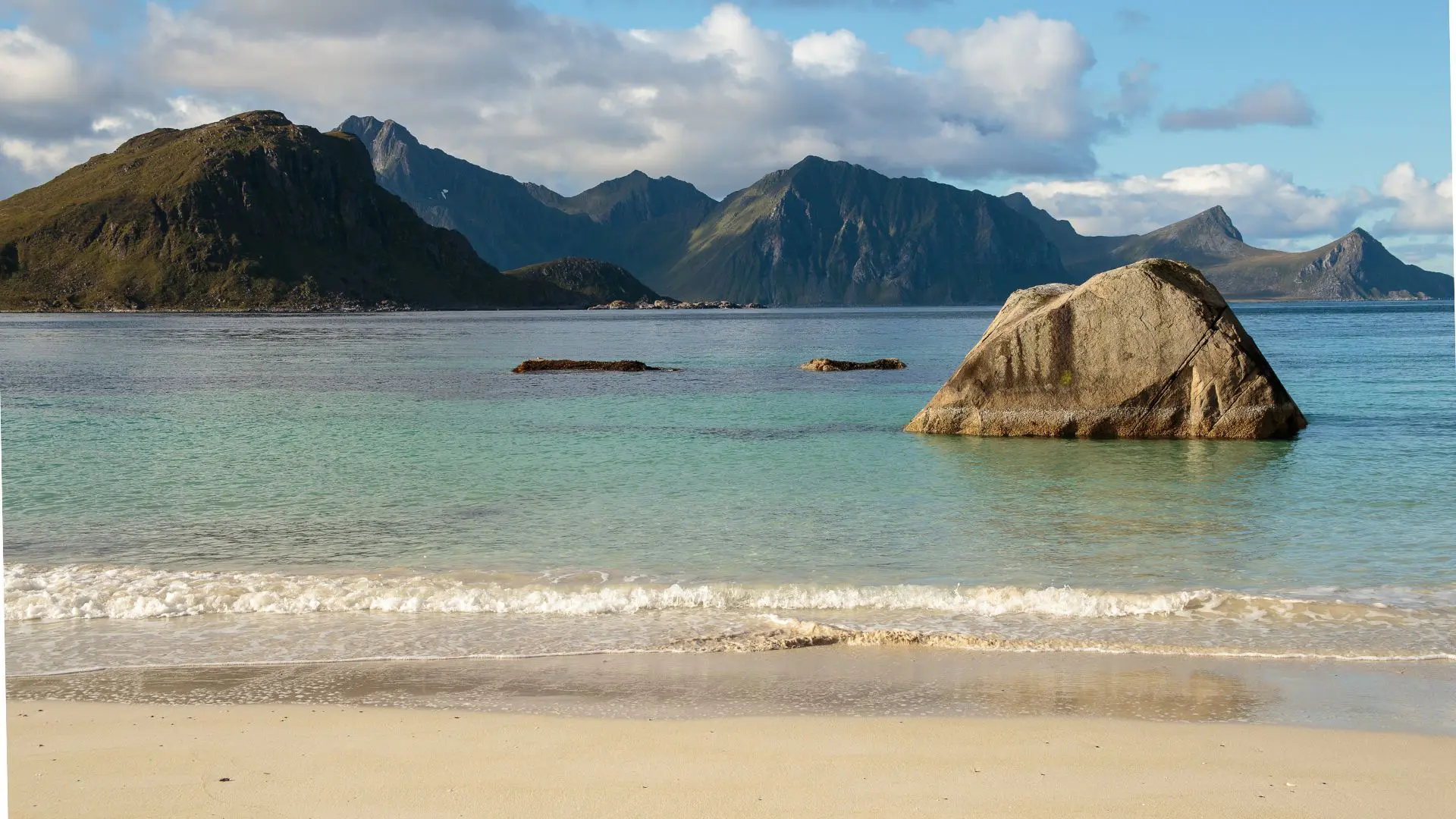 Haukland beach in Lofoten, Norway